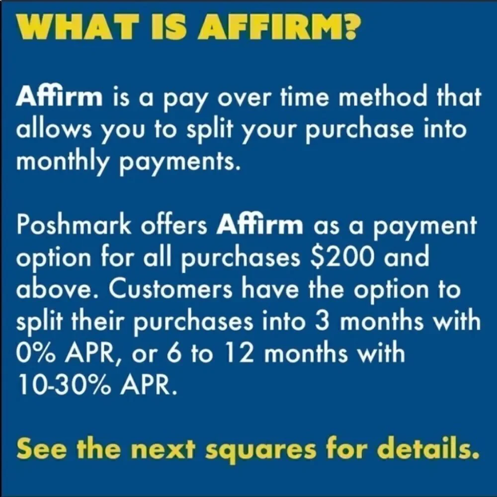 Affirm info for purchases over $200